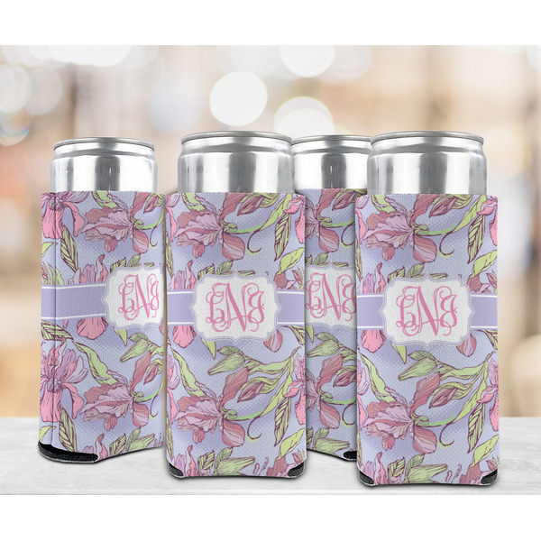 Orchids 12oz Tall Can Sleeve - Set of 4 - LIFESTYLE
