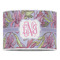 Orchids 16" Drum Lampshade - FRONT (Poly Film)
