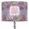 Orchids 16" Drum Lampshade - ON STAND (Fabric)