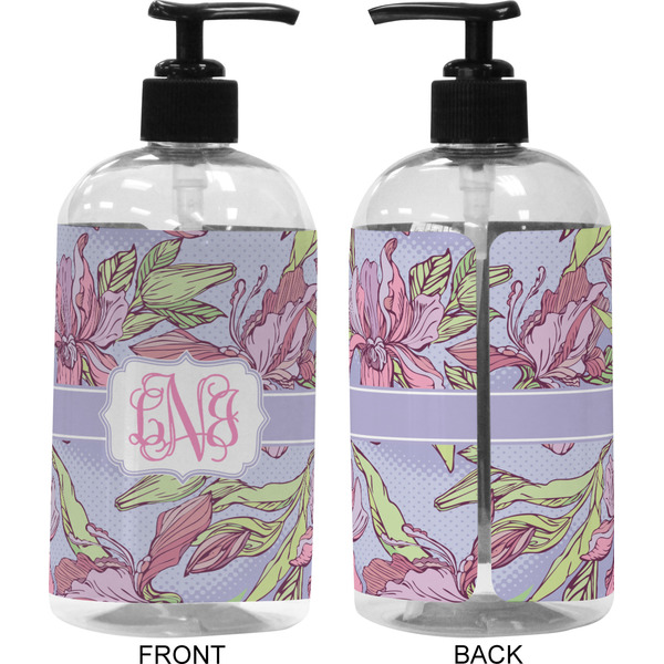 Orchids 16 oz Plastic Liquid Dispenser (Approval)