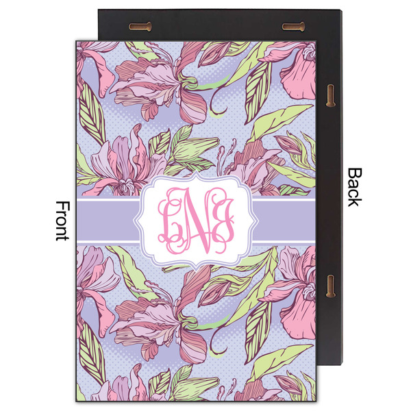 Orchids 20x30 Wood Print - Front & Back View