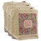 Orchids 3 Reusable Cotton Grocery Bags - Front View