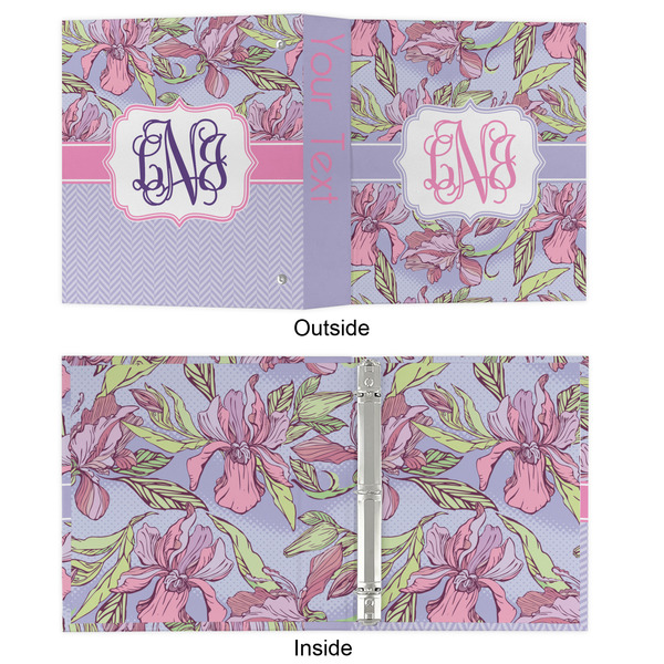 Orchids 3 Ring Binders - Full Wrap - 1" - APPROVAL