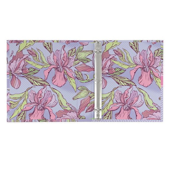 Orchids 3 Ring Binders - Full Wrap - 1" - OPEN INSIDE