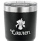 Orchids 30 oz Stainless Steel Ringneck Tumbler - Black - CLOSE UP