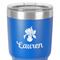 Orchids 30 oz Stainless Steel Ringneck Tumbler - Blue - Close Up