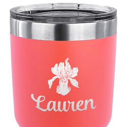 Orchids 30 oz Stainless Steel Tumbler - Coral - Double Sided (Personalized)