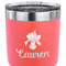 Orchids 30 oz Stainless Steel Ringneck Tumbler - Coral - CLOSE UP