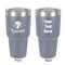 Orchids 30 oz Stainless Steel Tumbler - Grey - Double-Sided (Personalized)