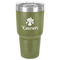 Orchids 30 oz Stainless Steel Tumbler - Olive - Single-Sided (Personalized)