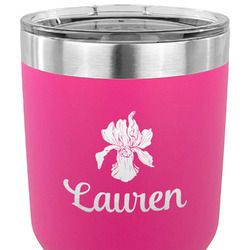 Orchids 30 oz Stainless Steel Tumbler - Pink - Double Sided (Personalized)