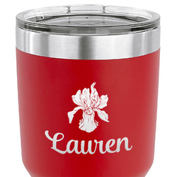 Orchids 30 oz Stainless Steel Tumbler - Red - Single Sided (Personalized)