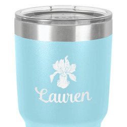 Orchids 30 oz Stainless Steel Tumbler - Teal - Double-Sided (Personalized)