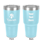 Orchids 30 oz Stainless Steel Tumbler - Teal - Double-Sided (Personalized)