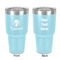 Orchids 30 oz Stainless Steel Ringneck Tumbler - Teal - Double Sided - Front & Back