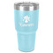 Orchids 30 oz Stainless Steel Ringneck Tumbler - Teal - Front