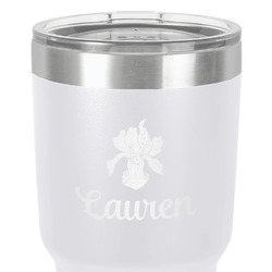 Orchids 30 oz Stainless Steel Tumbler - White - Double-Sided (Personalized)