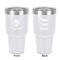 Orchids 30 oz Stainless Steel Tumbler - White - Double-Sided (Personalized)
