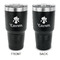 Orchids 30 oz Stainless Steel Tumbler - Black - Double Sided (Personalized)