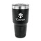 Orchids 30 oz Stainless Steel Ringneck Tumblers - Black - FRONT