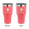 Orchids 30 oz Stainless Steel Ringneck Tumblers - Coral - Double Sided - APPROVAL