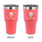Orchids 30 oz Stainless Steel Tumbler - Coral - Double Sided (Personalized)