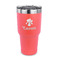 Orchids 30 oz Stainless Steel Ringneck Tumblers - Coral - FRONT