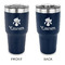 Orchids 30 oz Stainless Steel Ringneck Tumblers - Navy - Double Sided - APPROVAL