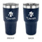 Orchids 30 oz Stainless Steel Tumbler - Navy - Double Sided (Personalized)