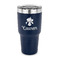 Orchids 30 oz Stainless Steel Ringneck Tumblers - Navy - FRONT