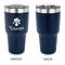 Orchids 30 oz Stainless Steel Ringneck Tumblers - Navy - Single Sided - APPROVAL