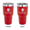 Orchids 30 oz Stainless Steel Ringneck Tumblers - Red - Double Sided - APPROVAL