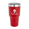 Orchids 30 oz Stainless Steel Ringneck Tumblers - Red - FRONT
