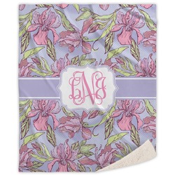 Orchids Sherpa Throw Blanket (Personalized)
