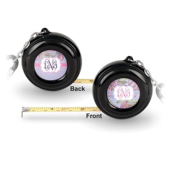 Orchids 6-Ft Pocket Tape Measure with Carabiner Hook - Front and Back