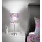Orchids 7 inch drum lamp shade - in room