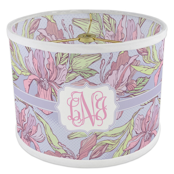 Orchids 8" Drum Lampshade - ANGLE Poly-Film