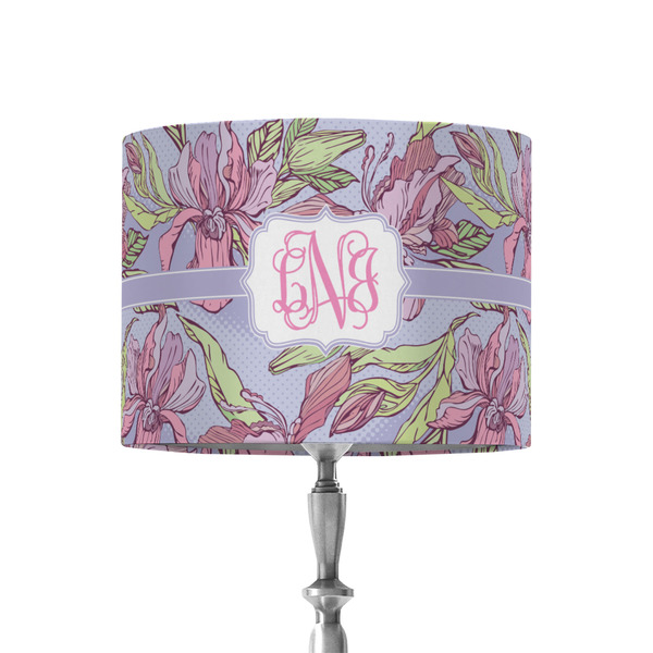 Custom Orchids 8" Drum Lamp Shade - Fabric (Personalized)