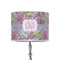 Orchids 8" Drum Lampshade - ON STAND (Poly Film)