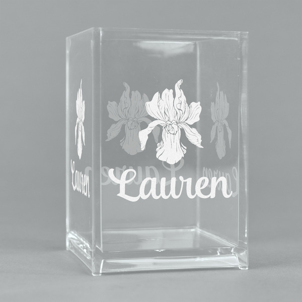 Custom Orchids Acrylic Pen Holder (Personalized)