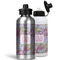 Orchids Aluminum Water Bottles - MAIN (white &silver)