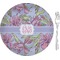 Orchids 8" Glass Appetizer / Dessert Plates - Single or Set (Personalized)
