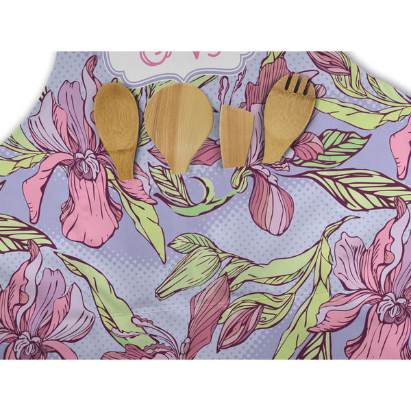 Orchids Apron - Pocket Detail with Props