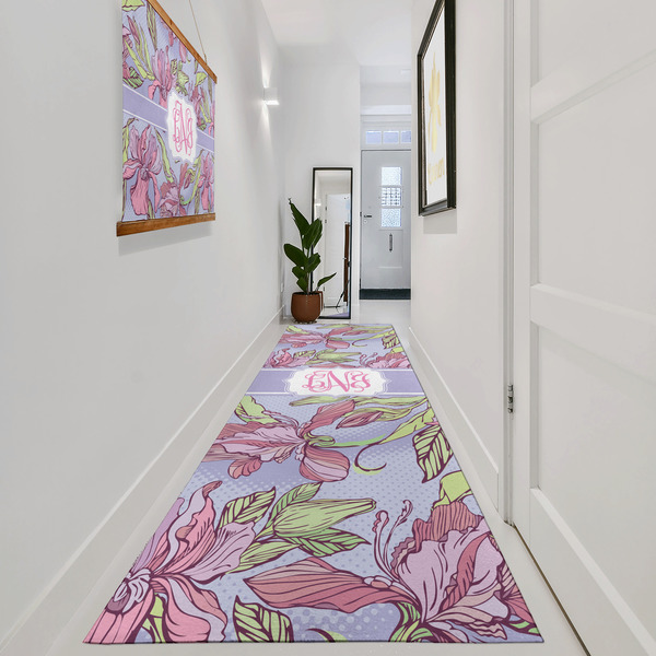 Orchids Area Rug Sizes - In Context (vertical)