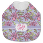 Orchids Jersey Knit Baby Bib w/ Monogram