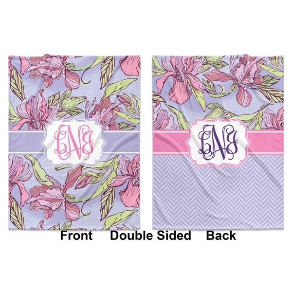 Orchids Baby Blanket (Double Sided - Printed Front and Back)