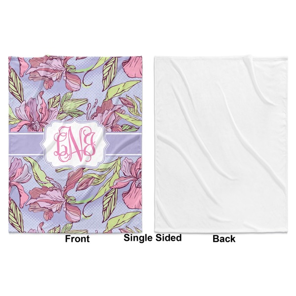 Orchids Baby Blanket (Single Side - Printed Front, White Back)