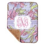 Orchids Sherpa Baby Blanket - 30" x 40" w/ Monograms