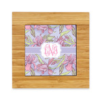 Orchids Bamboo Trivet with Ceramic Tile Insert (Personalized)