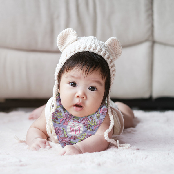 Orchids Bandana Bib - (Lifestyle 2 girl)